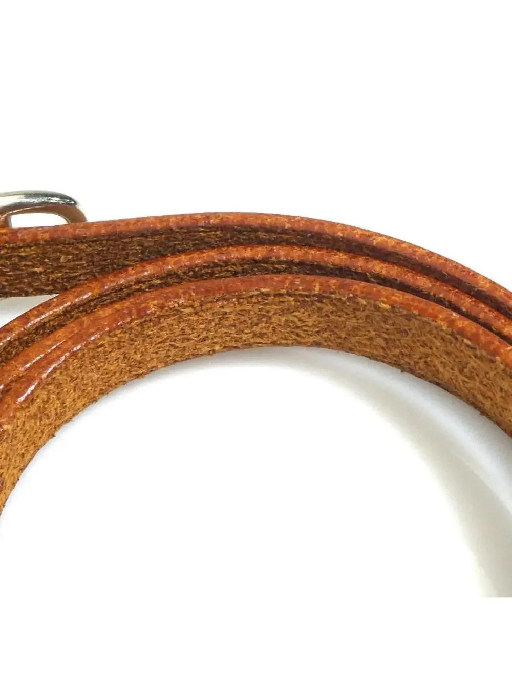Auth Hermes Bracelet Brown/Silver #293896H10B